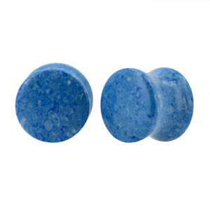 مقياس النفق الرخيص بمللي متر 35 مم, حلق حلزوني أخضر ، استرخى ، سدادة بأحجار مخصصة ، ثقب الأذن - Product Image 4