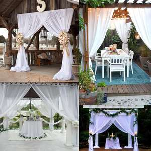 خلفية زفاف فاخرة 14 قدم × 12 قدم مع حوامل أنابيب وستائر لفعاليات الزفاف - Product Image 5