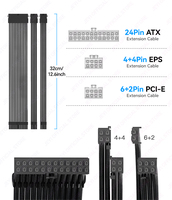Kits d'extension de câbles PC JEYI en gros d'usine, personnalisables, pour alimentations GPU et CPU, en cuivre sans oxygène, 30 cm, en stock