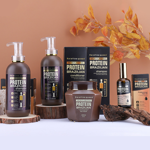 Set de Cuidado Capilar Afro de Marca Privada, Reparación con Colágeno, Anti-Frizz, Champú y Acondicionador con Aceite de Argán Orgánico Marroquí para Cabello Rizado - Product Image 1