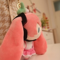 Boneka Plush Desain Baru Cantik Grosir Gantungan Kunci Kawaii Gaya Anime Hatsune Miku Boneka Gantungan Kunci untuk Ulang Tahun