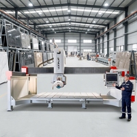 Machine de découpe de pierre CNC 5+1 axes à tête inclinable à 45/90 degrés et table basculante pour dalles de granit et de marbre, directement de l'usine
