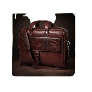 Bolso Bandolera de Cuero Genuino Impermeable para Computadora, Estilo Ejecutivo para Hombre, Maletín para Laptop, Funda para Tablet, Venta Caliente - Product Image 3