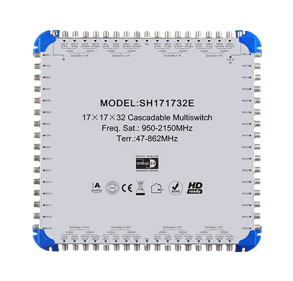 China 950-2150MHZ 17 input 32 output Cascade Satellite Multi Switch