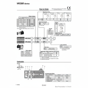 Électrovanne pneumatique SMC VK332Y-5GS-M5-F pièces pneumatiques - Product Image 1