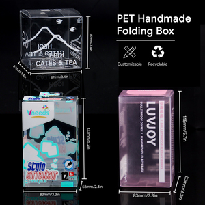 Xiefa nhựa trong suốt in ấn PVC Pet PP <span class=keywords><strong>handmade</strong></span> gấp bao bì hộp cà phê kẹo bao bì hộp - Product Image 3