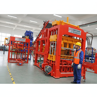 Machine de fabrication de briques creuses en béton HongFa Qt12-15, ligne de production de blocs de ciment hydrauliques entièrement automatiques de grande taille pour usine