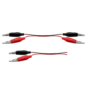 JFS Golden Peak DC5521 Small Alligator Clip <b>Cable</b> 10A Copper Flexible Insulated <b>Battery</b> Connection Test Lead - Product Image 1