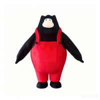Uyeah OEM/ODM MOQ 1PC Costume de Mascotte Personnalisé 3D Unisexe, Design Personnalisé, Mascotte de Marque de Dessin Animé, Costume de Singe en Tissu Rouge pour Adulte