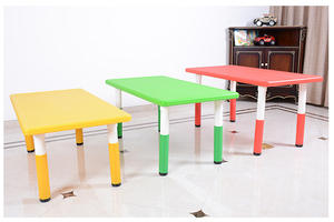 Ensemble de meubles pour enfants, bureau et chaise en plastique, mobilier de salle de classe de maternelle, hauteur réglable - Product Image 2