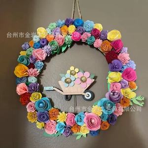 Wooden wreath frame, floral wreath ring, floral arrangement, home decoration, Christmas and <b>Easter</b> craft <b>ornaments</b> - Product Image 2