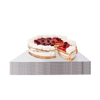 Tableros de pastel corrugado blanco de grado alimenticio, Base de círculo de pastel redondo cuadrado, círculos de cartón desechables, plato de tablero de pastel