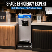 Machine à crème glacée molle de marque Snowcream U161 |   Machine à glace verticale à haut rendement 18L/H avec pompe à air intégrée Pro