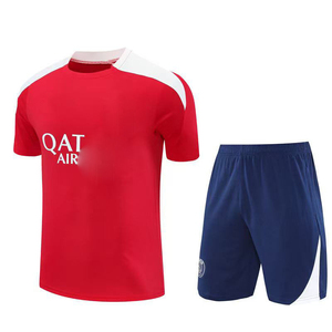 Maillot d'entraînement à manches courtes <span class=keywords><strong>Paris</strong></span> 25-26 pour adultes/enfants – Ensemble de vêtements de sport d'été pour l'entraînement de football avant-match - Product Image 3