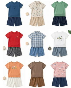 Lots en gros de vêtements d'été en coton pour enfants : T-shirts, gilets et shorts pour le camping et les activités de plein air – Déstockage en vrac - Product Image 2