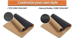 BESAY özelleştirmek logosu ev Fitness egzersiz Yoga Mat, çevre dostu doğal geri dönüşümlü çift katmanlı 6mm TPE Yoga matı