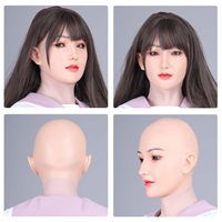Masque féminin en silicone Alice avec maquillage réaliste, masque intégral pour travestis, cosplay, Halloween