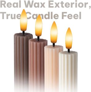 Customize Color Strip Paraffin Wax LED Candles Remote Control Rechargeable <b>Battery</b> <b>Operated</b> for Wedding Birthday Party - Product Image 3