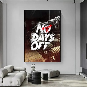Affiches et impressions sur toile avec citations inspirantes, « Pas de jours de repos », décoration intérieure inspirante, art mural de salle de sport de musculation, décoration de chambre - Product Image 5
