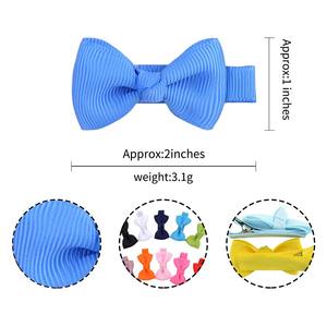 Barrettes à <span class=keywords><strong>cheveux</strong></span> <span class=keywords><strong>pour</strong></span> bébés, avec ruban gros-grain, 2 pouces, barrettes entièrement doublées - Product Image 4