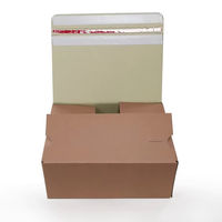 Boîtes rigides en carton brun personnalisées, auto-adhésives, avec fermeture à glissière, bande de déchirure, boîte d'expédition, emballage, revêtement UV, gaufrage, écologique