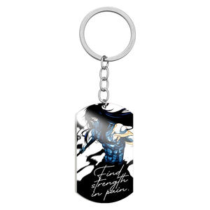 Anime Bleach Heizaki Ichigo <span class=keywords><strong>Lucia</strong></span>'s Break Face Acero inoxidable colorido colgante llavero - Product Image 3