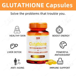 Píldoras Blanqueadoras de Piel con Glutatión en Existencia, Cápsulas de Gel Suave Blanqueadoras con L-Glutatión, Cuidado con Colágeno - Product Image 2