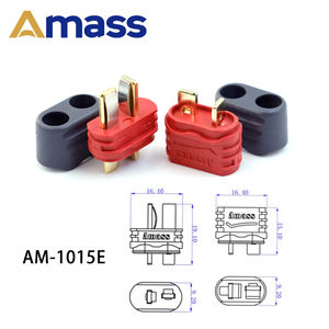 Connettore per Batteria T-Plug Amass AM-1015E Maschio/Femmina di Alta Qualità, Antiscivolo, per Alimentazione RC Lipo 25A 500V - Product Image 3