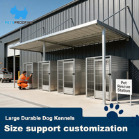 Cages pour chiens modulaires professionnelles PETSPROOFING, enclos multifonction en acier inoxydable, emballage plat avec parois solides, cage pour chien