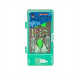 Yousya - Juego de 5 anzuelos para pesca con mosca, con plumas, palas giratorias, campanas y accesorios, de acero al carbono, para río - Product Image 4
