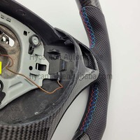 Volant en fibre de carbone en cuir perforé de haute qualité M Performance pour volant BMW E90