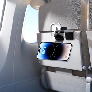 Soporte universal para teléfono de avión de vuelo con clip con soporte de escritorio de rotación dual multidireccional de 360 grados - Product Image 1