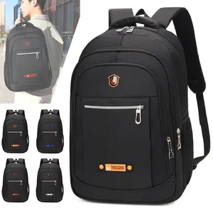 Siyah dizüstü bilgisayar sırt çantası tedarikçiler erkekler Vintage iş rahat öğrenci seyahat yüksek kapasiteli dizüstü sırt çantası