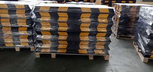 Butée de stationnement en caoutchouc flexible noir pour voiture, camion, avertissement routier - Product Image 5