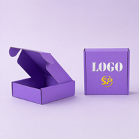 Caja de Cartón Corrugado Resistente, Color Morado Premium, Directo de Fábrica, Tamaño Personalizado Disponible, Embalaje Minorista, Caja de Envío Personalizada