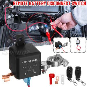 Interruptor de Batería Universal de 12V 200A con Relé Integrado, Control Remoto Inalámbrico, Desconexión, Aislador, Interruptores Maestros - Product Image 1