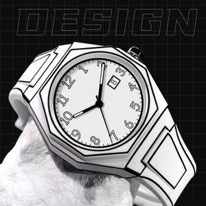 High Quality Fashion Creative Sketch Quartz <b>Watch</b> Polycarbonate <b>Case</b> Men's Quartz Date <b>Watch</b> Hot Selling Anime Style - Product Image 2