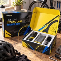 Boîte d'expédition personnalisée écologique brillante pour le cyclisme, en carton ondulé avec impression UV