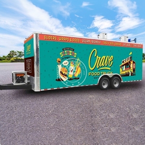 รถเทรลเลอร์ขายอาหารเคลื่อนที่มีอุปกรณ์ครบครันสำหรับสหรัฐอเมริการถเข็นขายไอศกรีมกาแฟดีไซน์ใหม่จากจีน - Product Image 3