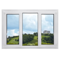 Fenêtre coulissante en aluminium avec persiennes intégrées et volets de confidentialité intégrés