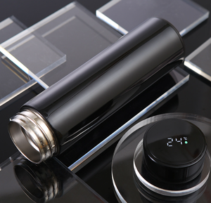 Bouteille d'eau portable personnalisée avec logo, 500 ml, infuseur intégré, en acier inoxydable 304, avec affichage LED de la température - Product Image 3