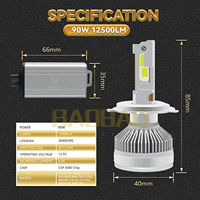 BB2192 Phare LED automobile H4 H7 H11 9005 Blanc à lumière constante Super Lumineux Dissipation Thermique pour Berline SUV Camionnette Commande en Gros