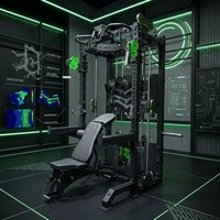 Machine d'entraînement multi-stations en acier robuste REYK pour la musculation des biceps et des triceps - Usage commercial