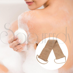 Custom Logo Eco Friendly Natural Jute Bath <b>Back</b> Scrubber with Handles <b>Back</b> and Body Cleaner Scrubber Brush for Men Women - Product Image 6