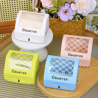 Boîte d'emballage en carton avec fenêtre pour gâteaux feuilletés, rouleaux de papier, pâtisseries, desserts, plats à emporter et stockage général