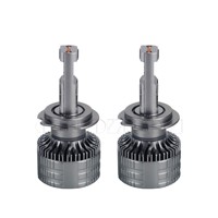 Bombilla LED para Faros Delanteros GOODZOOM de Amplio Voltaje H4 5500-6000k H7 H11 9005 15000LM de Aluminio para Autos y Camiones