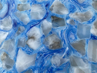 Panneau en résine translucide bleue, imitation albâtre, pour puits de lumière et panneau mural décoratif