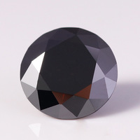 Moissanite noire de haute qualité, taille ronde, VVS1, 1ct, 2ct, 3ct, pierre lâche créée en laboratoire pour la fabrication de bagues de fiançailles et de bijoux