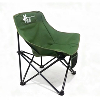 Chaise pliante d'extérieur en toile épaisse et durable, avec cadre en tube d'acier haute résistance, dossier haut, en tissu Oxford, idéale pour les voyages, la pêche et les pique-niques.