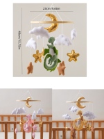 Mobile bébé en feutrine Dragon - Décoration de berceau en peluche douce pour la chambre d'enfant